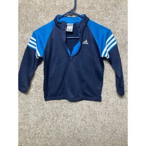 Adidas Kids Navy & Blue Pullover With White Stripe Accents Size 7